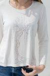 T Shirt a maniche lunghe con strass GiglioRosso (1)