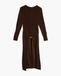 Abito midi con chiusura decorativa Jijil