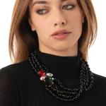 Collana girocollo multifilo con sfere Mya Accessories