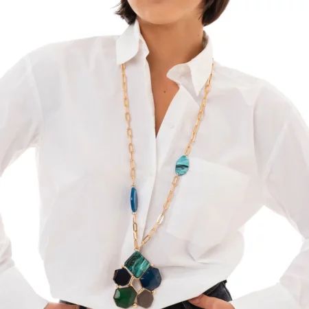 Collana lunga con pendente fiore Mya Accessories 0