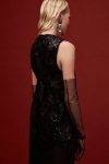 Gilet lungo in fresco lana e tulle con paillettes Imperial