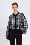 Cardigan check con paillettes Twinset Actitude