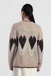 Maglione con stampa cuori e stelle Dixie