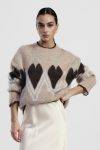 Maglione con stampa cuori e stelle Dixie