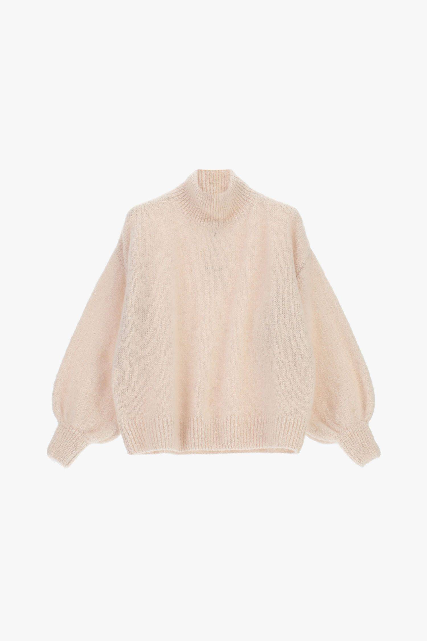 Maglione morbido collo alto donna