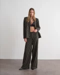 Pantaloni gessati a palazzo Jijil