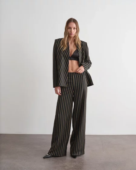 Pantaloni gessati a palazzo Jijil