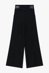 Pantaloni palazzo con inserto in pizzo Imperial