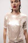Top cropped di paillettes Dixie