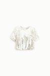 Top cropped di paillettes Dixie