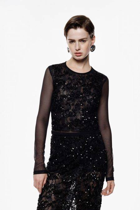 Top in tulle e applicazioni Imperial