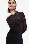 Abito lungo con maniche in tulle Imperial