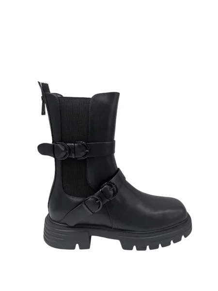 Anfibio in pelle con fibbie Jeannot