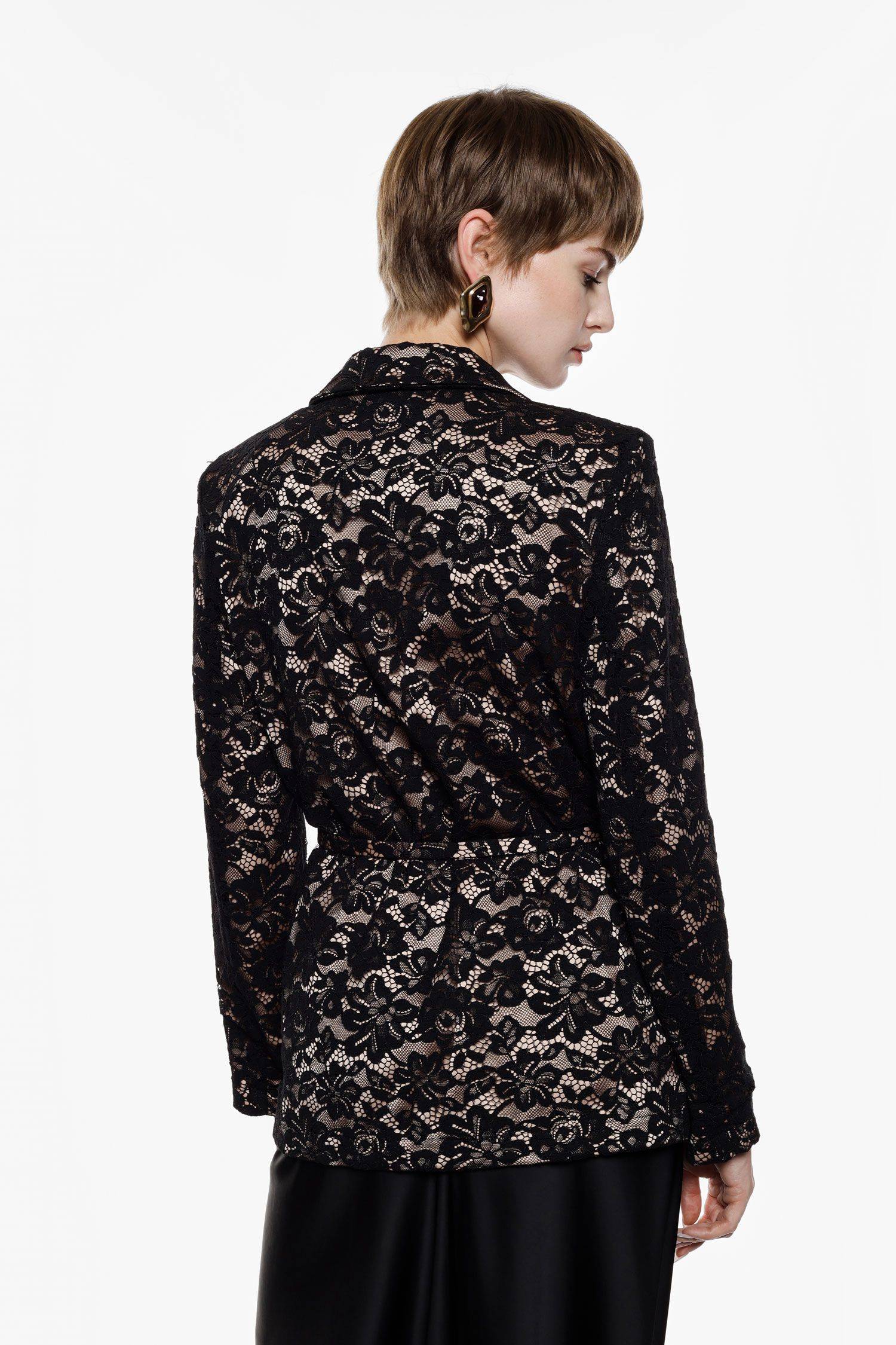Blazer in pizzo con cintura Imperial 0 Blazer in pizzo con cintura Imperial 0