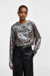 Blusa con stampa animalier Please