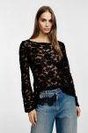 Blusa in pizzo velluto con schiena scoperta Please 1