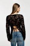 Blusa in pizzo velluto con schiena scoperta Please 1