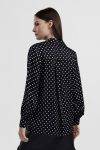 Camicia satinata a pois Dixie