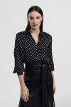 Camicia satinata a pois Dixie