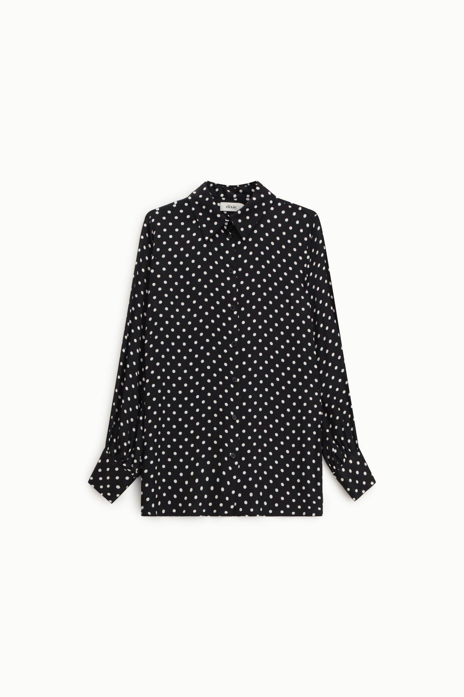 Camicia satinata a pois Dixie 2 Camicia satinata a pois Dixie 2