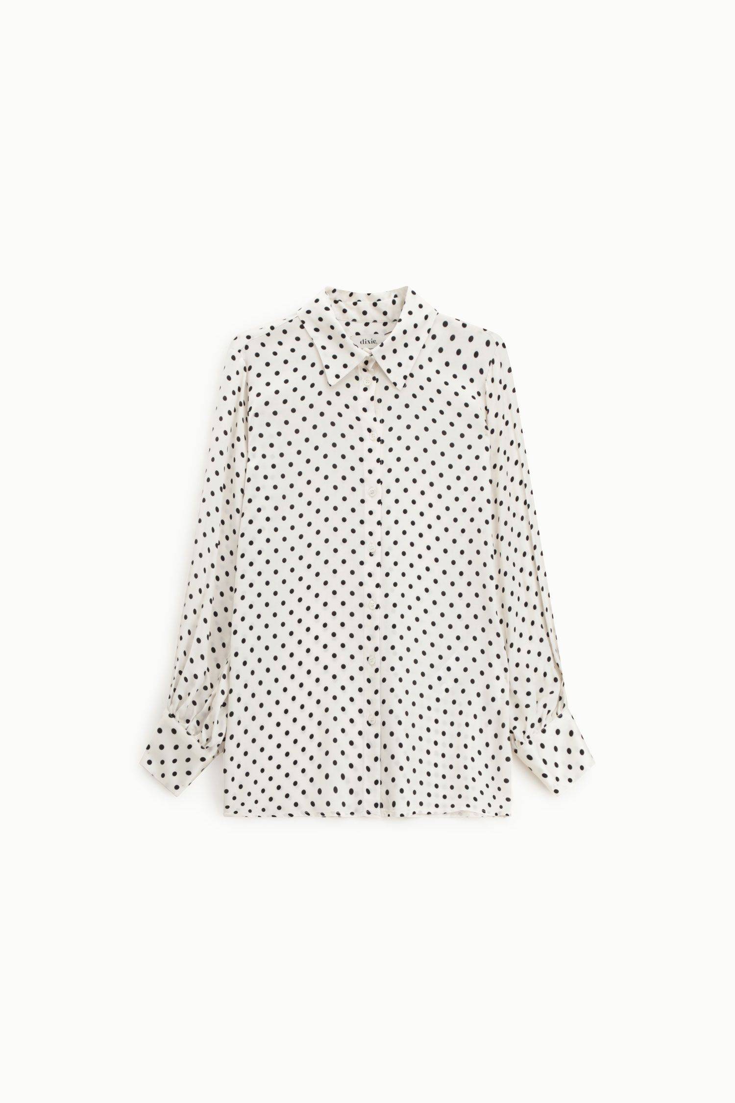 Camicia satinata a pois Dixie 3 Camicia satinata a pois Dixie 3