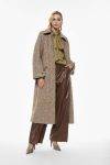 Cappotto lungo fantasia spigata con cintura Imperial 4