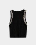 Gilet in maglia con applicazioni Jijil