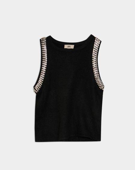 Gilet in maglia con applicazioni Jijil