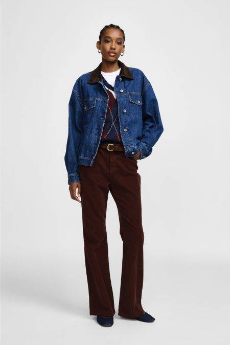 Pantaloni flare in velluto a coste Please 0