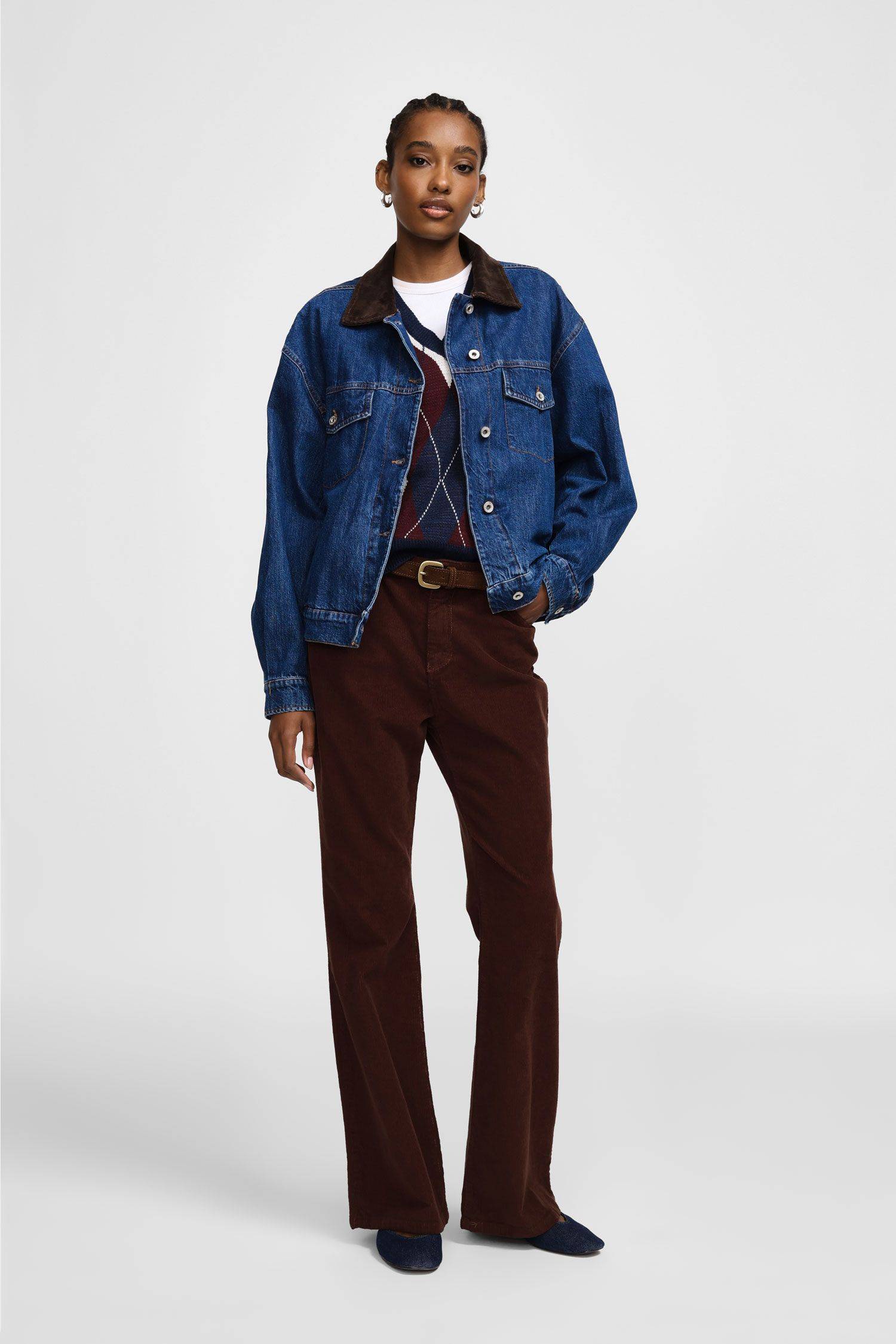Pantaloni flare in velluto a coste Please 0 Pantaloni flare in velluto a coste Please 0