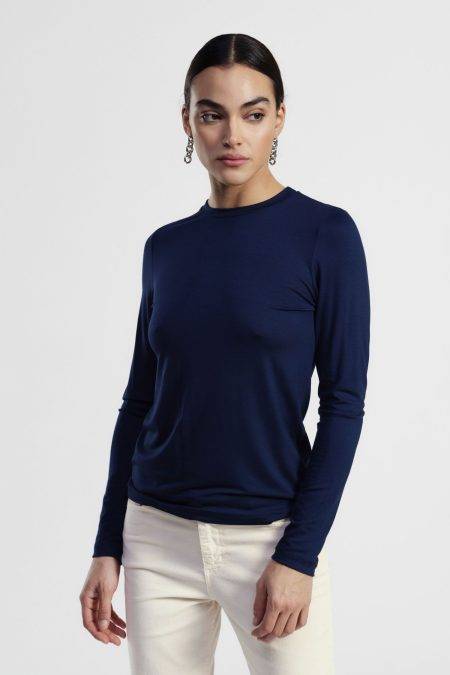 T shirt manica lunga girocollo vestibilità regolare Dixie