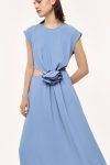 Abito midi con cut out e fiore Imperial