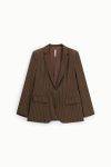 Blazer monopetto a righe con tasche a patta Imperial