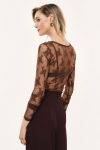 Blusa girocollo in pizzo Imperial