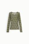 Blusa girocollo in pizzo Imperial