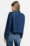 Giacca in denim corta con bottoni decorativi Please 1