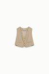 Gilet cropped con bottoni e tasche Please