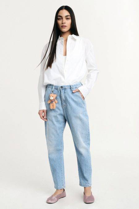 Jeans baloon con portachiavi orsetto Please