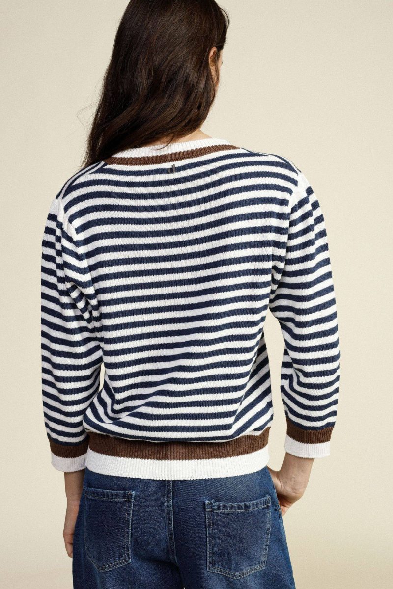 Maglia a righe con profili a contrasto Dixie 0 Maglia a righe con profili a contrasto Dixie 0