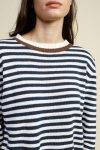 Maglia a righe con profili a contrasto Dixie