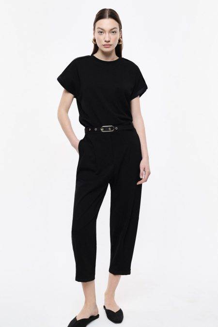 Pantaloni cropped con cinta Imperial
