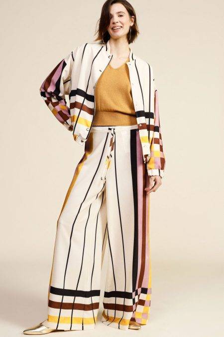 Pantaloni palazzo con motivi righe Dixie