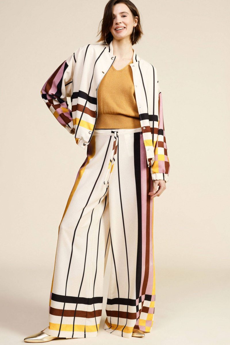 Pantaloni palazzo con motivi righe Dixie Pantaloni palazzo con motivi righe Dixie