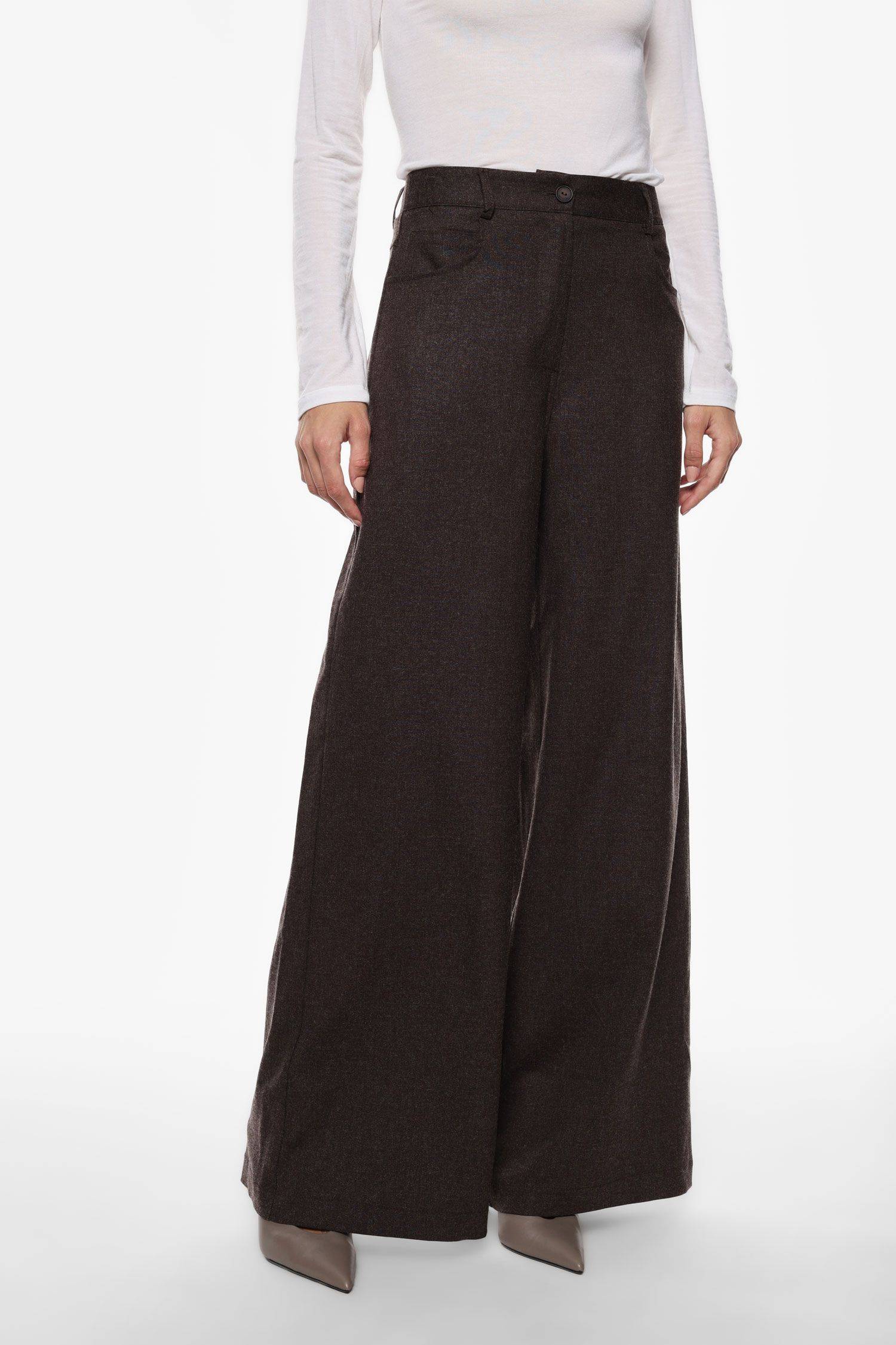Pantaloni palazzo vita alta ampii Imperial 3 Pantaloni palazzo vita alta ampii Imperial 3