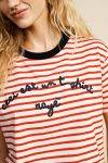 T Shirt a righe con scritta Dixie