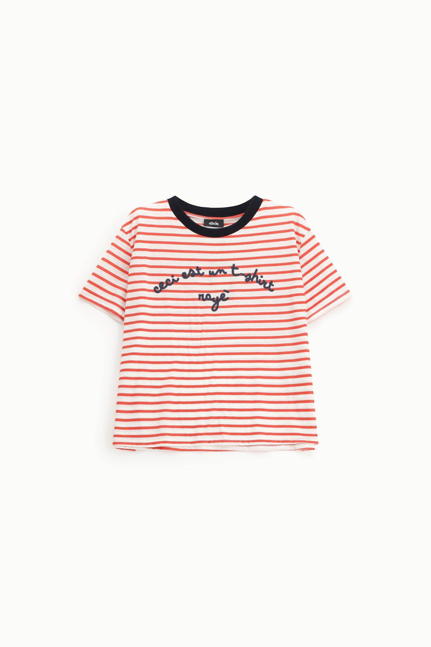 T Shirt a righe con scritta Dixie 2 T Shirt a righe con scritta Dixie 2