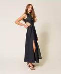 Abito lungo in jeans con cut out Twinset Actitude