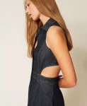 Abito lungo in jeans con cut out Twinset Actitude