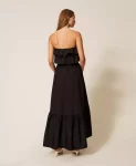 Abito lungo off shoulder in popeline Twinset Actitude 3