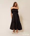 Abito lungo off shoulder in popeline Twinset Actitude 3